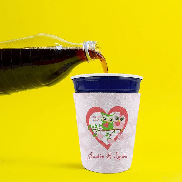 Valentine Owls Party Cup Sleeves - without bottom - Lifestyle