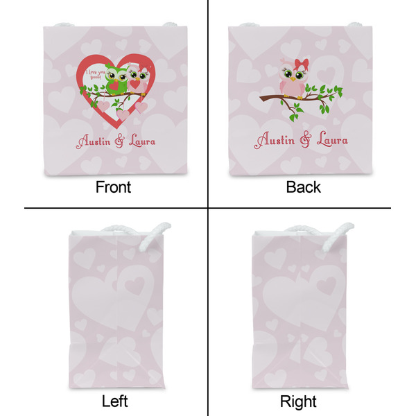 Valentine Owls Party Favor Gift Bag - Matte - Approval