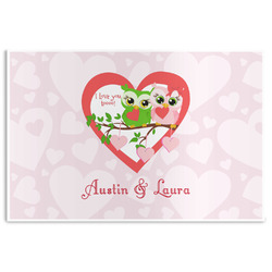 Valentine Owls Disposable Paper Placemats (Personalized)