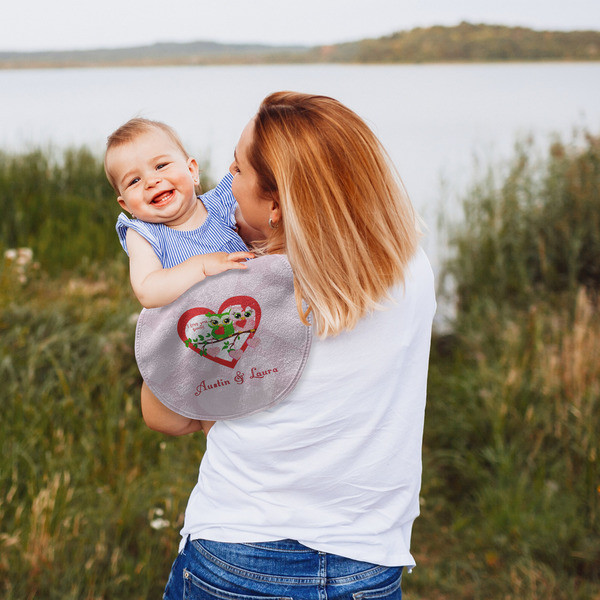 Valentine Owls Peanut Shaped Burp - Lifestyle