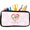 Valentine Owls Neoprene Pencil Case - Small w/ Couple's Names