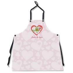 Valentine Owls Apron Without Pockets w/ Couple's Names
