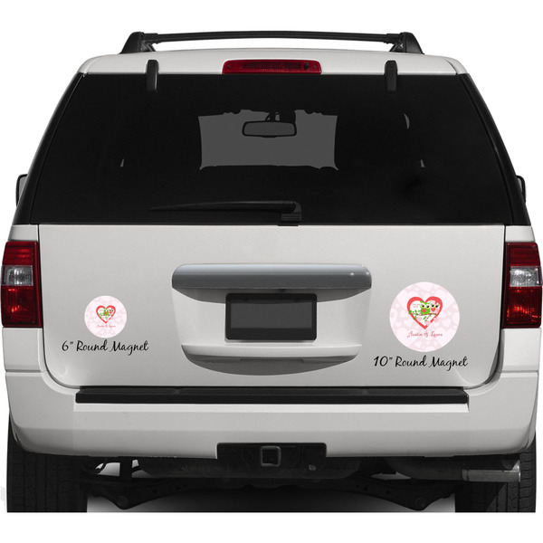 Valentine Owls Personalized Car Magnets on Ford Explorer