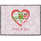 Valentine Owls Door Mat - 24"x18" (Personalized)