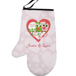 Valentine Owls Left Oven Mitt (Personalized)