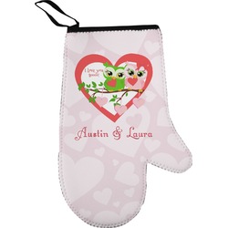 Valentine Owls Right Oven Mitt (Personalized)