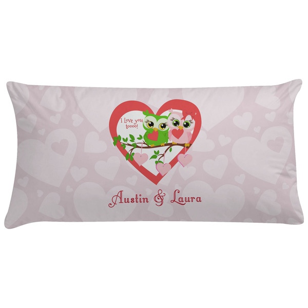 Custom Valentine Owls Pillow Case - King (Personalized)