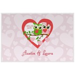 Valentine Owls Laminated Placemat w/ Couple's Names