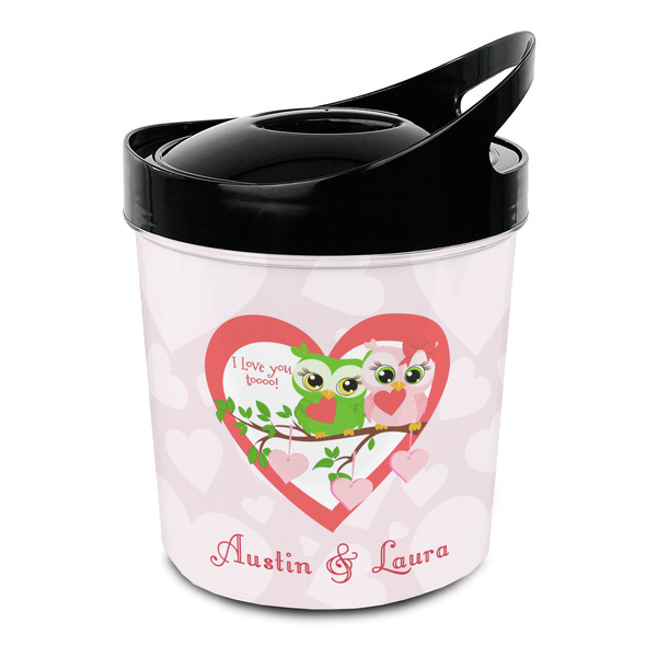 Custom Valentine Owls Plastic Ice Bucket (Personalized)