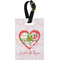 Valentine Owls Personalized Rectangular Luggage Tag