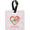 Valentine Owls Personalized Square Luggage Tag