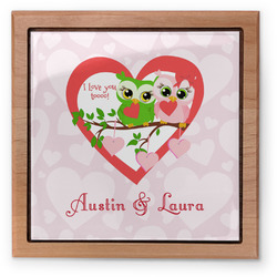 Valentine Owls Pet Urn w/ Couple's Names