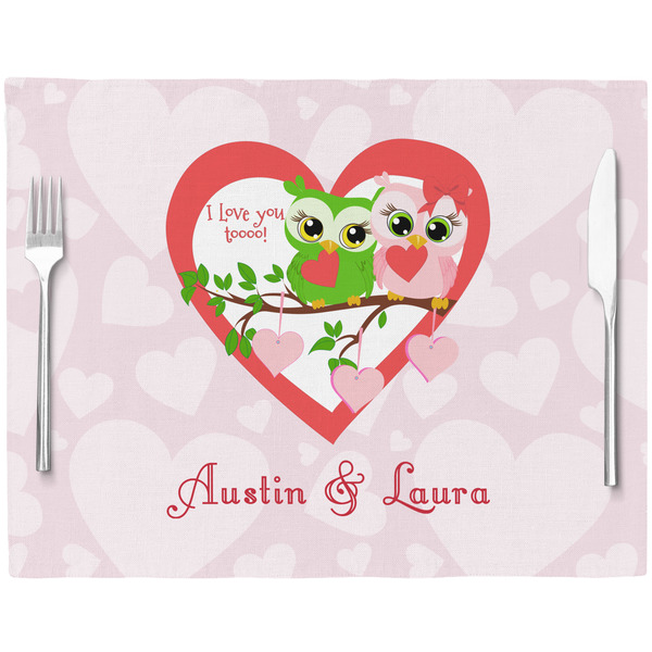 Valentine Owls Placemat with Props