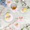 Valentine Owls Plastic Party Appetizer & Dessert Plates - In Context