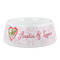 Valentine Owls Plastic Dog Bowl - Medium (Personalized)
