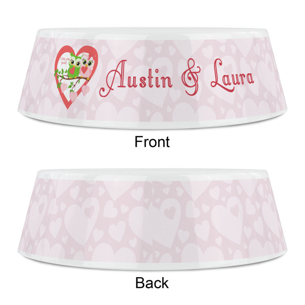 Valentine Owls Plastic Pet Bowls - Small - APPROVAL