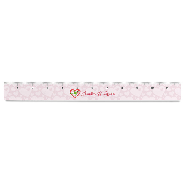 Valentine Owls Plastic Ruler - 12" - FRONT