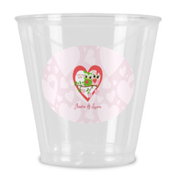 Valentine Owls Plastic Shot Glass (Personalized)