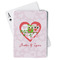 Valentine Owls Playing Cards - Front View