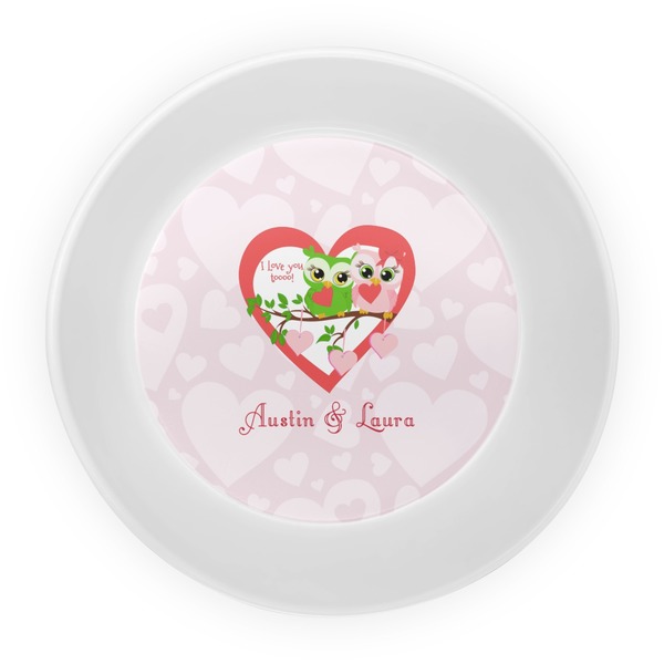 Valentine Owls Melamine Bowl - Center