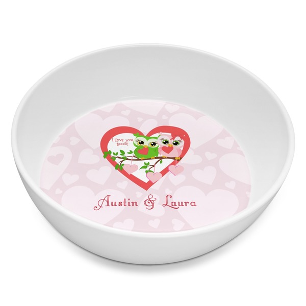 Custom Valentine Owls Melamine Bowl - 8 oz (Personalized)