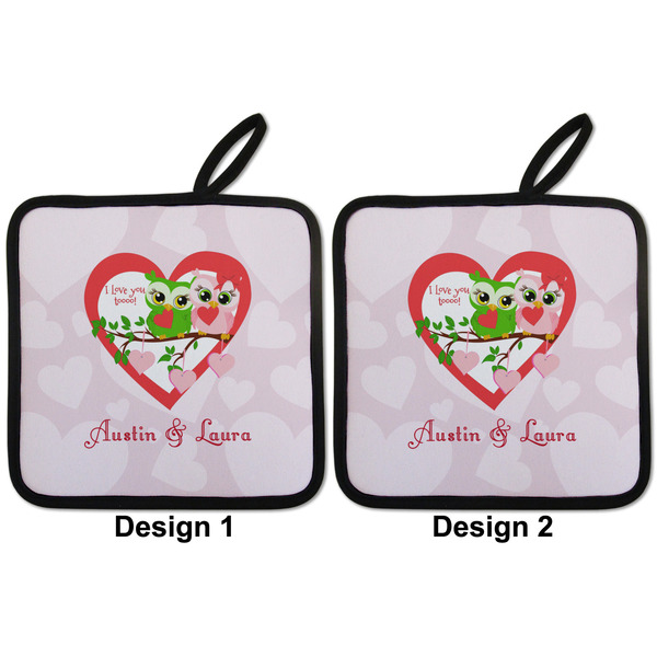 Valentine Owls Pot Holders - Set of 2 APPROVAL
