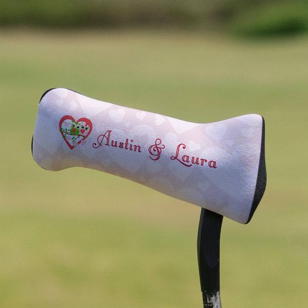 Valentine Owls Putter Cover - On Putter