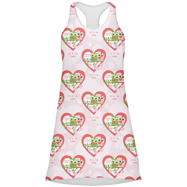 Custom Valentine Owls Racerback Dress - X Large (Personalized)