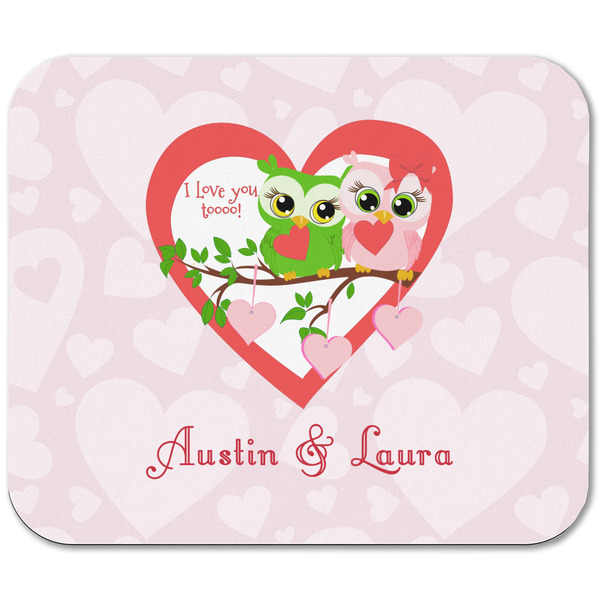 Valentine Owls Rectangular Mouse Pad - APPROVAL