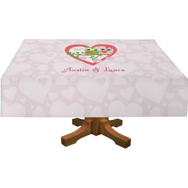 Valentine Owls Rectangular Tablecloths (Personalized)