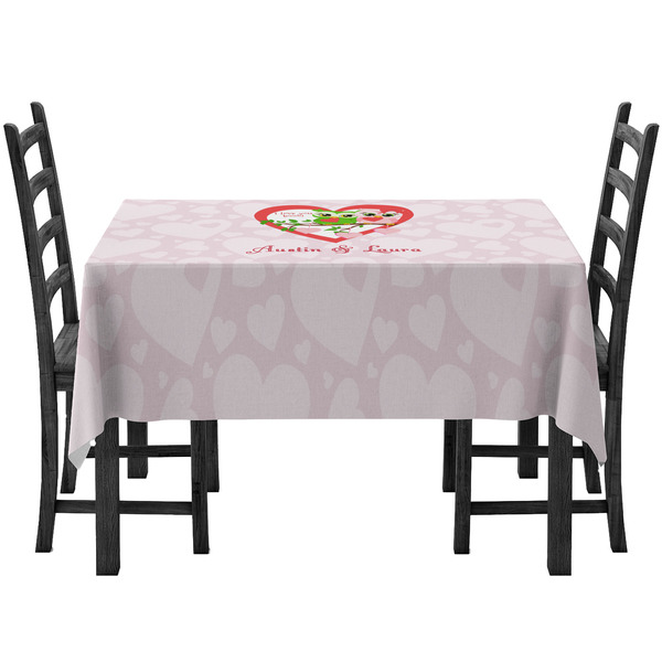 Valentine Owls Rectangular Tablecloths - Side View