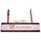 Valentine Owls Red Mahogany Nameplates with Business Card Holder - Straight