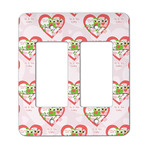 Valentine Owls Rocker Style Light Switch Cover - Two Switch (Personalized)