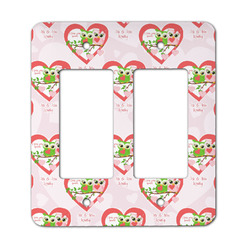 Valentine Owls Rocker Style Light Switch Cover - Two Switch (Personalized)