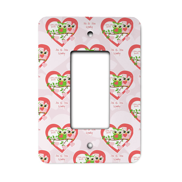 Custom Valentine Owls Rocker Style Light Switch Cover (Personalized)