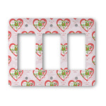 Valentine Owls Rocker Style Light Switch Cover - Three Switch (Personalized)