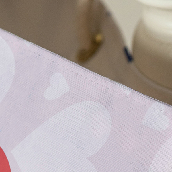 Valentine Owls Large Rope Tote - Close Up View