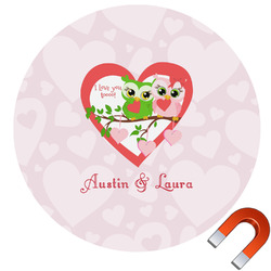 Valentine Owls Car Magnet (Personalized)