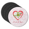 Valentine Owls Round Rubber Backed Coasters - Set of 4 (Personalized)