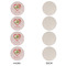 Valentine Owls Round Linen Placemats - APPROVAL Set of 4 (single sided)