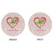 Valentine Owls Round Linen Placemats - APPROVAL (double sided)