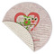 Valentine Owls Round Linen Placemats - Front (folded corner single sided)