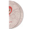 Valentine Owls Round Linen Placemats - HALF FOLDED (double sided)