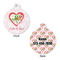 Valentine Owls Round Pet ID Tag - Large - Approval