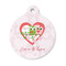 Valentine Owls Round Pet ID Tag - Small (Personalized)