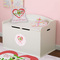 Valentine Owls Round Wall Decal on Toy Chest