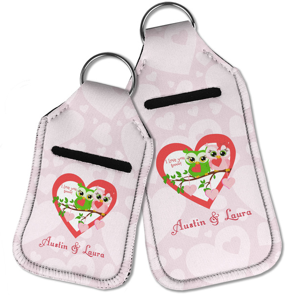 Valentine Owls Sanitizer Holder Keychain - Parent Main
