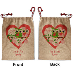 Valentine Owls Santa Sack - Front & Back (Personalized)