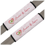 Valentine Owls Seat Belt Covers (Set of 2) (Personalized)