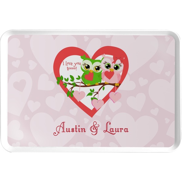 Custom Valentine Owls Serving Tray (Personalized)